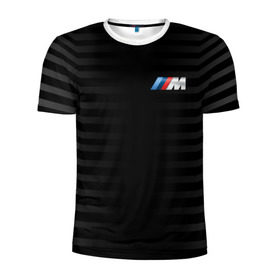 Мужская футболка 3D спортивная с принтом BMW M BLACK & GREY в Петрозаводске, 100% полиэстер с улучшенными характеристиками | приталенный силуэт, круглая горловина, широкие плечи, сужается к линии бедра | Тематика изображения на принте: bmw | автомобильные | бмв | машины