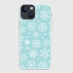 Чехол для iPhone 13 mini с принтом Мелодия Рождества в Петрозаводске,  |  | новый год | снег | снежинки