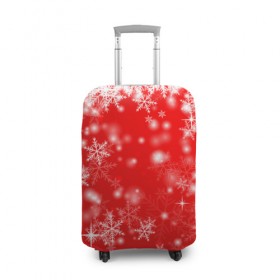 Чехол для чемодана 3D с принтом Новогоднее чудо 1 в Петрозаводске, 86% полиэфир, 14% спандекс | двустороннее нанесение принта, прорези для ручек и колес | новый год | снег | снежинки