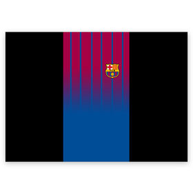 Поздравительная открытка с принтом FC Barcelona 2018 в Петрозаводске, 100% бумага | плотность бумаги 280 г/м2, матовая, на обратной стороне линовка и место для марки
 | fc | fc barcelona | fcb | барселона | спорт | спортивные | футбол | футбольный клуб
