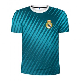 Мужская футболка 3D спортивная с принтом Real Madrid 2018 Sportwear в Петрозаводске, 100% полиэстер с улучшенными характеристиками | приталенный силуэт, круглая горловина, широкие плечи, сужается к линии бедра | 