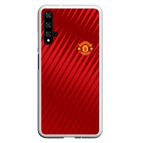 Чехол для Honor 20 с принтом Manchester United Sportwear в Петрозаводске, Силикон | Область печати: задняя сторона чехла, без боковых панелей | emirates | fc | manchester united | геометрия | манчестер юнайтед | спорт | футбол | футбольный клуб | эмблема