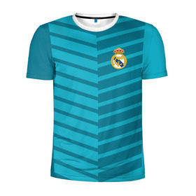 Мужская футболка 3D спортивная с принтом Real Madrid 2018 Reverse в Петрозаводске, 100% полиэстер с улучшенными характеристиками | приталенный силуэт, круглая горловина, широкие плечи, сужается к линии бедра | Тематика изображения на принте: emirates | fc | real madrid | геометрия | реал мадрид | спорт | футбол | футбольный клуб | эмблема