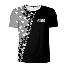 Мужская футболка 3D спортивная с принтом BMW Спортивная геометрия в Петрозаводске, 100% полиэстер с улучшенными характеристиками | приталенный силуэт, круглая горловина, широкие плечи, сужается к линии бедра | Тематика изображения на принте: bmw | автомобильные | бмв | машины