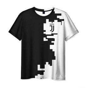 Мужская футболка 3D с принтом Juventus 2018 Geometry Sport в Петрозаводске, 100% полиэфир | прямой крой, круглый вырез горловины, длина до линии бедер | 
