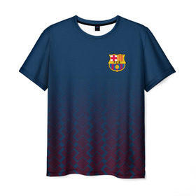 Мужская футболка 3D с принтом FC Barca 2018 Creative uniform в Петрозаводске, 100% полиэфир | прямой крой, круглый вырез горловины, длина до линии бедер | fc | fc barcelona | fcb | барселона | спорт | спортивные | фк | футбол