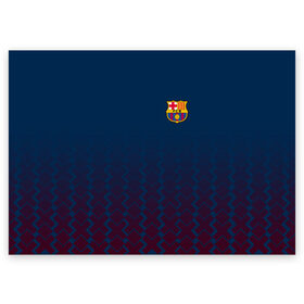 Поздравительная открытка с принтом FC Barca 2018 Creative uniform в Петрозаводске, 100% бумага | плотность бумаги 280 г/м2, матовая, на обратной стороне линовка и место для марки
 | fc | fc barcelona | fcb | барселона | спорт | спортивные | фк | футбол