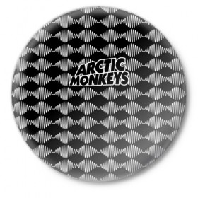 Значок с принтом Arctic Monkeys в Петрозаводске,  металл | круглая форма, металлическая застежка в виде булавки | 