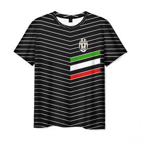 Мужская футболка 3D с принтом Juventus 2018 Италия в Петрозаводске, 100% полиэфир | прямой крой, круглый вырез горловины, длина до линии бедер | fc | juventus | спорт | спортивные | фк | футбол | ювентус