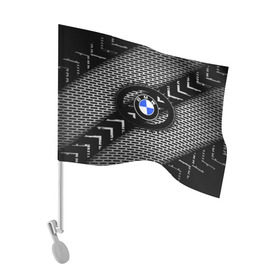 Флаг для автомобиля с принтом BMW Carboniferous 2018 в Петрозаводске, 100% полиэстер | Размер: 30*21 см | abstraction | carboniferous | карбон | текстуры