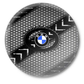 Значок с принтом BMW Carboniferous 2018 в Петрозаводске,  металл | круглая форма, металлическая застежка в виде булавки | Тематика изображения на принте: abstraction | carboniferous | карбон | текстуры