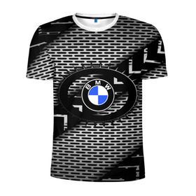 Мужская футболка 3D спортивная с принтом BMW Carboniferous 2018 в Петрозаводске, 100% полиэстер с улучшенными характеристиками | приталенный силуэт, круглая горловина, широкие плечи, сужается к линии бедра | Тематика изображения на принте: abstraction | carboniferous | карбон | текстуры