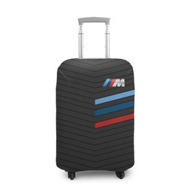 Чехол для чемодана 3D с принтом BMW Tricolor Sport в Петрозаводске, 86% полиэфир, 14% спандекс | двустороннее нанесение принта, прорези для ручек и колес | bmw | автомобильные | бмв | машины