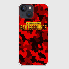 Чехол для iPhone 13 mini с принтом PUBG Red Military в Петрозаводске,  |  | battle royal | playerunknowns battlegrounds | pubg | пабг | пубг