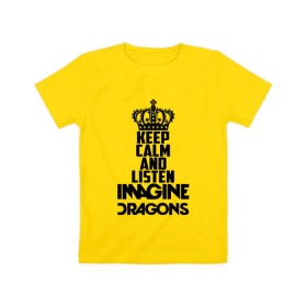 Детская футболка хлопок с принтом Keep calm and listen ID в Петрозаводске, 100% хлопок | круглый вырез горловины, полуприлегающий силуэт, длина до линии бедер | альтернативный | американская | группа | драгонс | имеджин | инди | индирок | поп | рок | электроник
