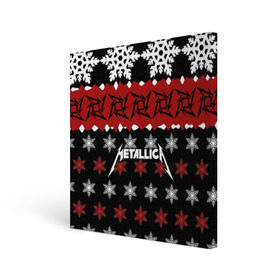 Холст квадратный с принтом Metallica в Петрозаводске, 100% ПВХ |  | metallica | джеймс хэтфилд | кирк хэмметт | ларс ульрих | метал | металика | металлика | новогодний | новый год | роберт трухильо | рождество | рок | снежинки | трэш | трэшметал | хард | хардрок | хеви