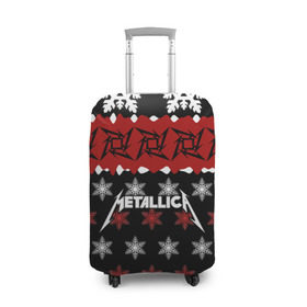 Чехол для чемодана 3D с принтом Metallica в Петрозаводске, 86% полиэфир, 14% спандекс | двустороннее нанесение принта, прорези для ручек и колес | metallica | джеймс хэтфилд | кирк хэмметт | ларс ульрих | метал | металика | металлика | новогодний | новый год | роберт трухильо | рождество | рок | снежинки | трэш | трэшметал | хард | хардрок | хеви