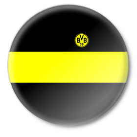 Значок с принтом Borussia 2018 Black and Yellow в Петрозаводске,  металл | круглая форма, металлическая застежка в виде булавки | боруссия | дортмунд