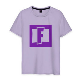 Мужская футболка хлопок с принтом Fortnite logo в Петрозаводске, 100% хлопок | прямой крой, круглый вырез горловины, длина до линии бедер, слегка спущенное плечо. | 