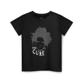 Детская футболка хлопок с принтом The Cure - face в Петрозаводске, 100% хлопок | круглый вырез горловины, полуприлегающий силуэт, длина до линии бедер | Тематика изображения на принте: cure | рок