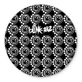 Коврик круглый с принтом Blink-182 в Петрозаводске, резина и полиэстер | круглая форма, изображение наносится на всю лицевую часть | blink | альтернативный рок | блинк | группа | марк хоппус | музыка | мэтт скиба | надпись | панк | панк рок | песни | поп панк | рок | скейт панк | смайл | смайлик | трэвис баркер