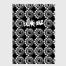 Скетчбук с принтом Blink-182 в Петрозаводске, 100% бумага
 | 48 листов, плотность листов — 100 г/м2, плотность картонной обложки — 250 г/м2. Листы скреплены сверху удобной пружинной спиралью | Тематика изображения на принте: blink | альтернативный рок | блинк | группа | марк хоппус | музыка | мэтт скиба | надпись | панк | панк рок | песни | поп панк | рок | скейт панк | смайл | смайлик | трэвис баркер