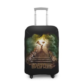 Чехол для чемодана 3D с принтом Led Zeppelin в Петрозаводске, 86% полиэфир, 14% спандекс | двустороннее нанесение принта, прорези для ручек и колес | led zeppelin | джимми пейдж | джон генри бонэм | джон пол джонс | лед зеппелин | роберт плант