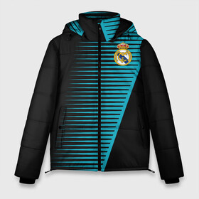 Мужская зимняя куртка 3D с принтом Real Madrid Creative uniform в Петрозаводске, верх — 100% полиэстер; подкладка — 100% полиэстер; утеплитель — 100% полиэстер | длина ниже бедра, свободный силуэт Оверсайз. Есть воротник-стойка, отстегивающийся капюшон и ветрозащитная планка. 

Боковые карманы с листочкой на кнопках и внутренний карман на молнии. | fc | real madrid | реал мадрид | спорт | спортивные | фк | футбол | футбольный клуб