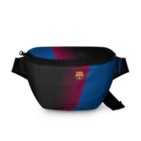 Поясная сумка 3D с принтом FC Barca 2018 Creative uniform в Петрозаводске, 100% полиэстер | плотная ткань, ремень с регулируемой длиной, внутри несколько карманов для мелочей, основное отделение и карман с обратной стороны сумки застегиваются на молнию | fc | fc barcelona | fcb | барселона | спорт | спортивные | фк | футбол | футбольный клуб