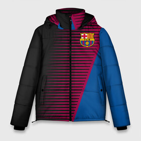 Мужская зимняя куртка 3D с принтом FC Barca 2018 Creative uniform в Петрозаводске, верх — 100% полиэстер; подкладка — 100% полиэстер; утеплитель — 100% полиэстер | длина ниже бедра, свободный силуэт Оверсайз. Есть воротник-стойка, отстегивающийся капюшон и ветрозащитная планка. 

Боковые карманы с листочкой на кнопках и внутренний карман на молнии. | fc | fc barcelona | fcb | барселона | спорт | спортивные | фк | футбол | футбольный клуб