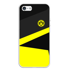 Чехол для iPhone 5/5S матовый с принтом Borussia 2018 Geometry Sport в Петрозаводске, Силикон | Область печати: задняя сторона чехла, без боковых панелей | Тематика изображения на принте: fc |  borussia dortmund | боруссия | спорт | спортивные | фк | футбол | футбольный клуб