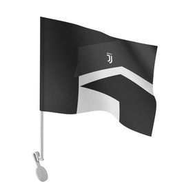 Флаг для автомобиля с принтом Juventus 2018 Geometry Sport в Петрозаводске, 100% полиэстер | Размер: 30*21 см | fc | juventus | спорт | спортивные | фк | футбол | футбольный клуб | ювентус
