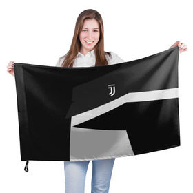 Флаг 3D с принтом Juventus 2018 Geometry Sport в Петрозаводске, 100% полиэстер | плотность ткани — 95 г/м2, размер — 67 х 109 см. Принт наносится с одной стороны | fc | juventus | спорт | спортивные | фк | футбол | футбольный клуб | ювентус