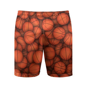 Мужские шорты 3D спортивные с принтом Баскетбольные мячи в Петрозаводске,  |  | Тематика изображения на принте: basketball | баскетбол | мяч | мячик | оранжевый | паттерн | спорт | текстура