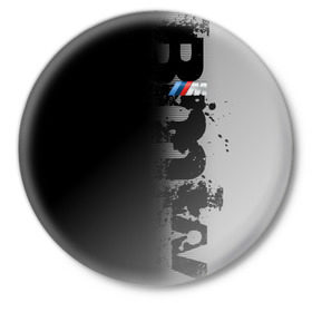 Значок с принтом BMW 2018 M Black Grey в Петрозаводске,  металл | круглая форма, металлическая застежка в виде булавки | Тематика изображения на принте: bmw | bmw motorsport | bmw performance | carbon | m | motorsport | performance | sport | бмв | карбон | моторспорт | спорт