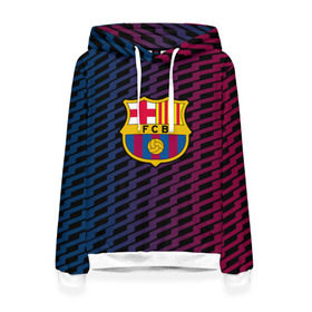 Женская толстовка 3D с принтом FC Barca 2018 Creative uniform в Петрозаводске, 100% полиэстер  | двухслойный капюшон со шнурком для регулировки, мягкие манжеты на рукавах и по низу толстовки, спереди карман-кенгуру с мягким внутренним слоем. | fc | fc barcelona | fcb | барселона | спорт | спортивные | фк | футбол | футбольный клуб