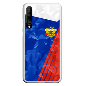 Чехол для Honor P30 с принтом RUSSIA - Tricolor Collection в Петрозаводске, Силикон | Область печати: задняя сторона чехла, без боковых панелей | Тематика изображения на принте: russia | герб | россия | триколор | флаг