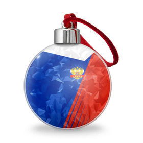 Ёлочный шар с принтом RUSSIA - Tricolor Collection в Петрозаводске, Пластик | Диаметр: 77 мм | russia | герб | россия | триколор | флаг