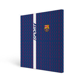 Холст квадратный с принтом FC Barca 2018 Creative uniform в Петрозаводске, 100% ПВХ |  | fc | fc barcelona | fcb | барселона | спорт | спортивные | фк | футбол | футбольный клуб