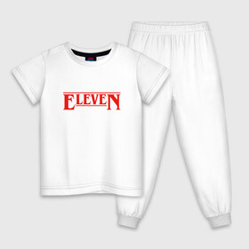 Детская пижама хлопок с принтом Eleven в Петрозаводске, 100% хлопок |  брюки и футболка прямого кроя, без карманов, на брюках мягкая резинка на поясе и по низу штанин
 | stranger things | очень странные дела