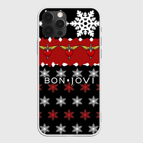 Чехол для iPhone 12 Pro Max с принтом Праздничный Bon Jovi в Петрозаводске, Силикон |  | Тематика изображения на принте: bon | jovi | бон | группа | джови | новогодний | новый год | праздник | рождество | рок | снежинки