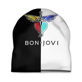 Шапка 3D с принтом Bon Jovi в Петрозаводске, 100% полиэстер | универсальный размер, печать по всей поверхности изделия | bon | jovi | бон | бон джови | джови | рок группа