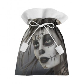 Подарочный 3D мешок с принтом Skull в Петрозаводске, 100% полиэстер | Размер: 29*39 см | Тематика изображения на принте: halloween | skull | sugar skull | мексика | хэллоуин | череп