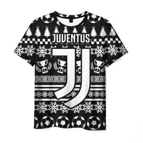 Мужская футболка 3D с принтом Juventus 2018 Новогодний в Петрозаводске, 100% полиэфир | прямой крой, круглый вырез горловины, длина до линии бедер | Тематика изображения на принте: fc | juventus | спорт | спортивные | фк | футбол | футбольный клуб | ювентус