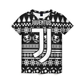 Женская футболка 3D с принтом Juventus 2018 Новогодний в Петрозаводске, 100% полиэфир ( синтетическое хлопкоподобное полотно) | прямой крой, круглый вырез горловины, длина до линии бедер | fc | juventus | спорт | спортивные | фк | футбол | футбольный клуб | ювентус