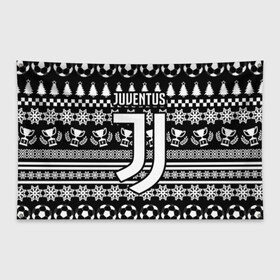 Флаг-баннер с принтом JUVENTUS ЮВЕНТУС НОВОГОДНИЙ в Петрозаводске, 100% полиэстер | размер 67 х 109 см, плотность ткани — 95 г/м2; по краям флага есть четыре люверса для крепления | fc | juventus | спорт | спортивные | фк | футбол | футбольный клуб | ювентус