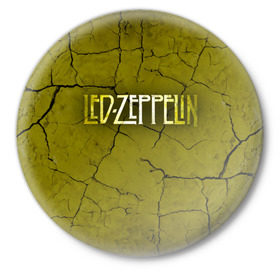 Значок с принтом Led Zeppelin в Петрозаводске,  металл | круглая форма, металлическая застежка в виде булавки | Тематика изображения на принте: led zeppelin | группа | джимми пейдж | джон генри бонэм | джон пол джонс | лед зепелен | лед зеппелин | роберт плант | рок