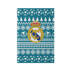 Обложка для паспорта матовая кожа с принтом Ronaldo 7 Новогодний в Петрозаводске, натуральная матовая кожа | размер 19,3 х 13,7 см; прозрачные пластиковые крепления | Тематика изображения на принте: fc | real madrid | реал мадрид | спорт | спортивные | фк | футбол | футбольный клуб
