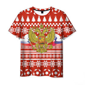 Мужская футболка 3D с принтом RUSSIA Праздничный в Петрозаводске, 100% полиэфир | прямой крой, круглый вырез горловины, длина до линии бедер | russia | герб | россия | спорт | спортивные | флаг