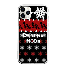 Чехол для iPhone 11 Pro Max матовый с принтом Праздничный Depeche Mode в Петрозаводске, Силикон |  | depeche mode | вестник моды | депеш мод | дэйв гаан | мартин гор | новогодний | новый год | рождество | роза | снежинки | энди флетчер